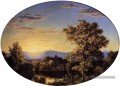 Crépuscule dans le paysage des Montagnes Fleuve Hudson Frederic Edwin Church